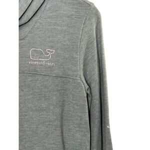 Vineyard Vines Gray Cowlneck Lightweight Sweatshirt Women's XS Pink Whale Print